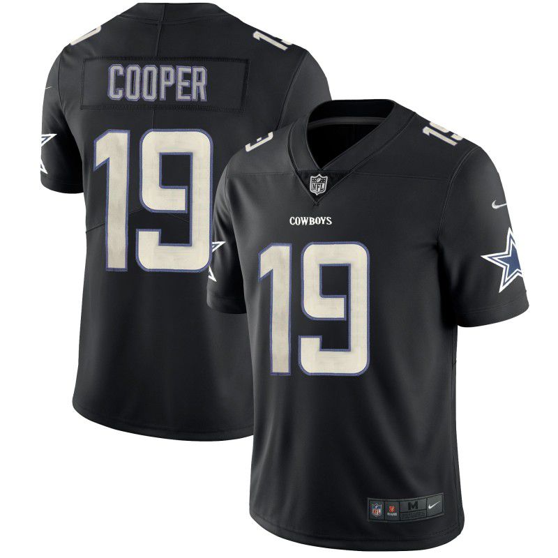 Men Dallas cowboys #19 Cooper Nike Fashion Impact Black Color Rush Limited NFL Jerseys